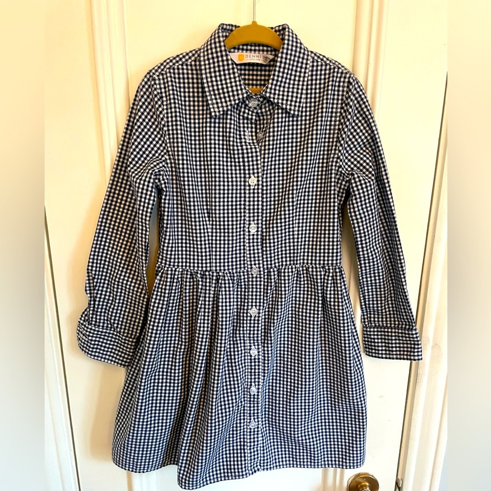 Navy/ white checkered dress
